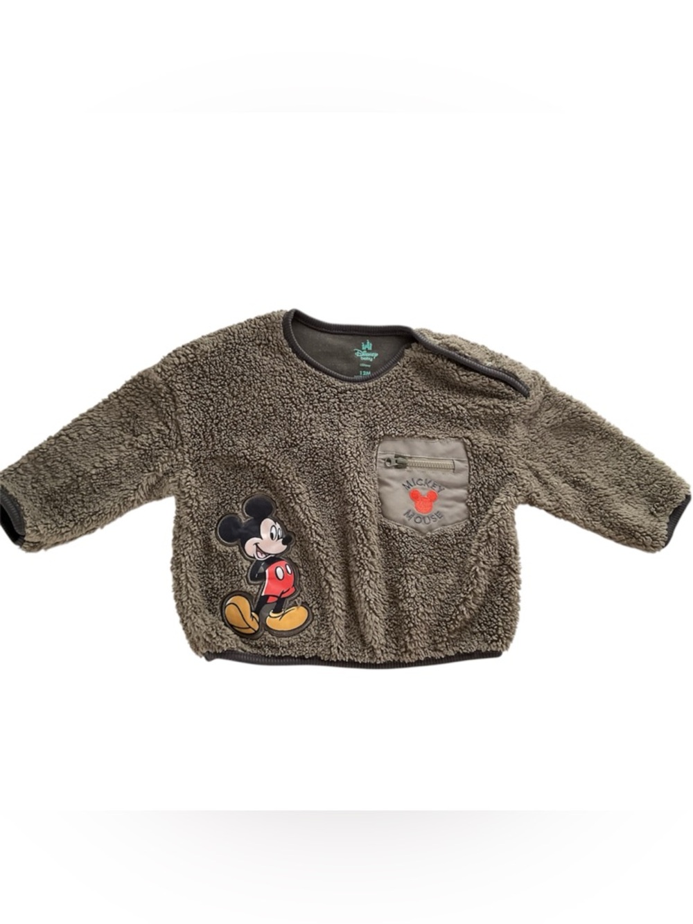 Disney Baby Mickey Mouse Sherpa Jacket. Size 12 Months - Gently Used